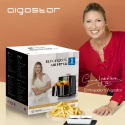 Aigostar Cube - 7L Heißluftfritteuse, Friteuse Heissluft 1900 W Heissluftfriteuse, 7 Programmen, Warmhalten, 20 Rezepte, Ohne Öl, Für 6-10 Personen, Air Fryer Mit Digitalem LED-Touchscreen, Schwarz -Günstiges Brat Lust Geschäft 024954606f3e4198aa5c7dc4c225d440