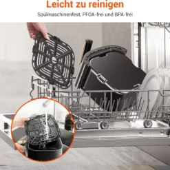 ULTENIC K10 XL Heißluftfritteuse, 5L Airfryer Mit 11 Programmen, Airfryer Mit Online-Rezepten, Touchscreen,1500W [Energieklasse A+++] -Günstiges Brat Lust Geschäft 0536a9f88f09dcbd79e3e2630d2ea261