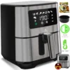 Kesser® XXL 5,5 Liter Heißluftfritteuse Edelstahl | Inkl.Brotbackkorb | 1700W Friteuse Fritteuse Airfryer | Touch Display | 8 Programmen | Ohne ÖL | ✓ Backofen ✓ Heißluft ✓ Grill | Fettfrei, Farbe:Silber -Günstiges Brat Lust Geschäft 058441dbecd30646a83615bec290485c