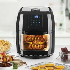 GOURMETmaxx Heißluft-Fritteuse Digital - Fritteuse, Ofen & Drehgrill In Einem - Heißluftfritteuse - Schwarz XXXL Heißluft Fritteuse Airfryer Digital Backofen Fettfrei Drehgrill 9L Pommes -Günstiges Brat Lust Geschäft 0947ca3fe2a29f8716207450179e94f6