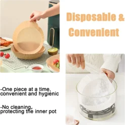 Luftfritteusen-Papier [100 Blatt], Runde Einweg-Papiereinsätze Für Luftfritteusen, Fettdichtes Pergament, Mehrzweck-Antihaft-Silikonpapier -Günstiges Brat Lust Geschäft 0996a78d56e43ba4c9f97ffee6dd822d