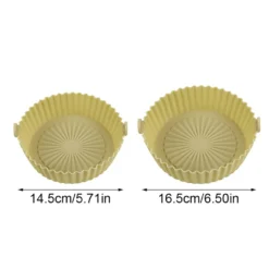 Wiederverwendbare Air Fryer Liner Pad Silikontopf Antihaft Dampfpad Backeinsatz Air Fryer Zubehör Heißluftfritteuse Matte Für Mikrowelle Küche Kochmatte Gelb 14,5cm -Günstiges Brat Lust Geschäft 0bbcebf57744594582fa535e94a73502