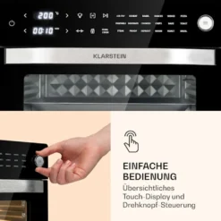Klarstein Vigor Air Heißluftfritteuse XXL - Airfryer Mit 1800 W - 30 Liter - 18 Programme - Ober- Und Unterhitze - Digitales Bedienfeld Mit Touchscreen - Edelstahl -Günstiges Brat Lust Geschäft 0bf7319c7083bc401089ad3670a1cc93