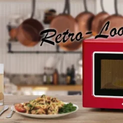 Clatronic MWG 790 2in1 Mikrowelle Retro-Design, 700 W Mikrowellenleistung, 1000 W Grillleistung, 20 L Garraum, Timerfunktion, Kindersicherung -Günstiges Brat Lust Geschäft 0e0cf838b61463940d62097ed4788ae3