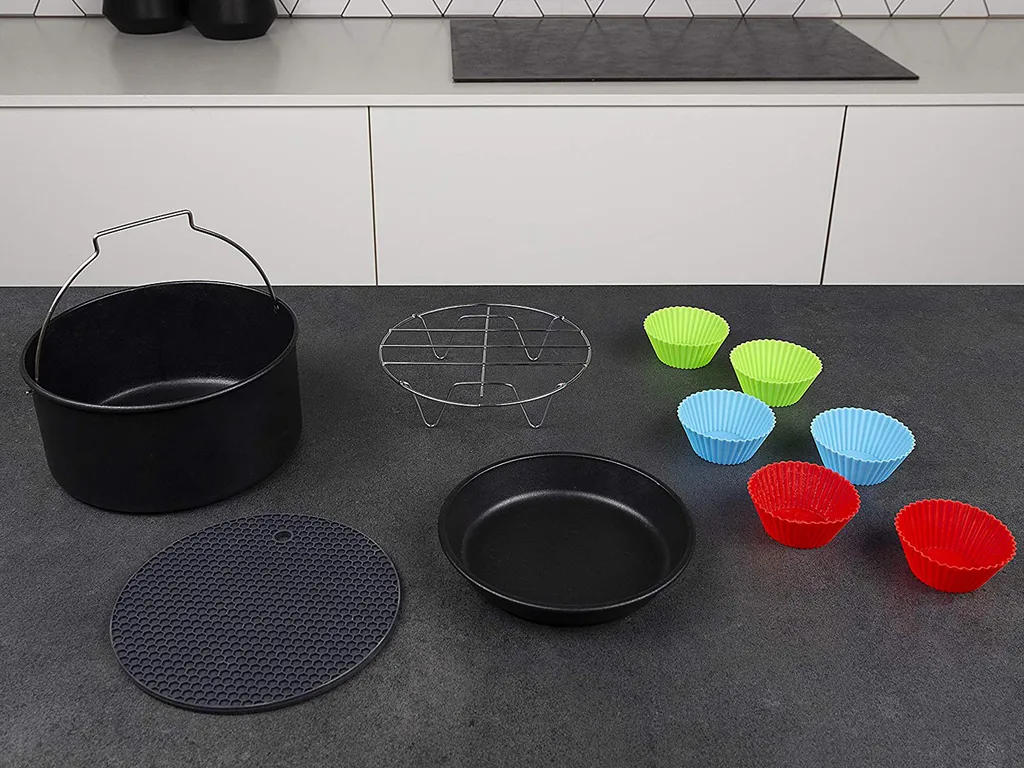 Princess 10-tlg. Heißluftfritteuse-Zubehör-Set 5,2L Metall Und Silikon 13 Princess 10-tlg. Heißluftfritteuse-Zubehör-Set 5,2L Metall Und Silikon – Bild 11