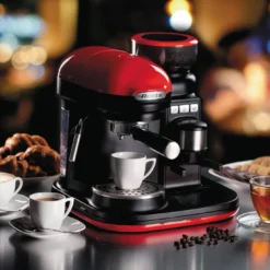 Ariete Siebträger-Espressomaschine Moderna Mit Kaffeemühle Und Aufschäumdüse, Rot/schwarz -Günstiges Brat Lust Geschäft 11cf9b15677d5279ed3f465705510ffe