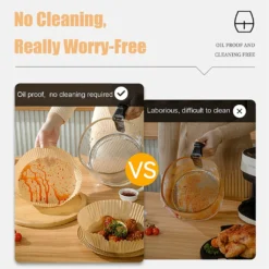 Luftfritteusen-Papier [100 Blatt], Runde Einweg-Papiereinsätze Für Luftfritteusen, Fettdichtes Pergament, Mehrzweck-Antihaft-Silikonpapier -Günstiges Brat Lust Geschäft 135af2c35a3d52fe0c438fbffe5699a1