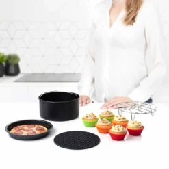 Princess 10-tlg. Heißluftfritteuse-Zubehör-Set 5,2L Metall Und Silikon