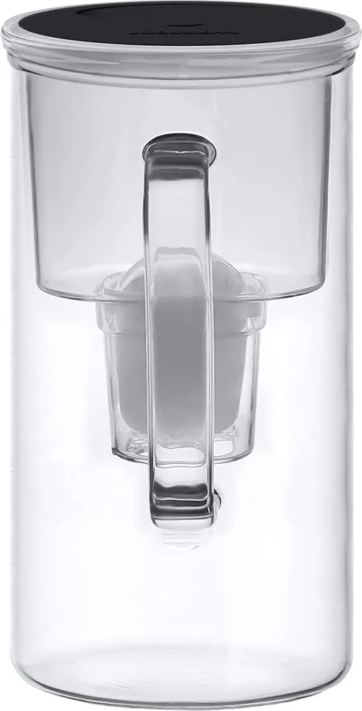 Wessper Wasserfilterkanne Aus Glas 2.5 L Kompatibel Mit Brita-Wasserfilterkartuschen, Inklusive 1 Wasserfilter-Kartusche, Reduziert Kalk Und Chlor, Schwarz 11 Wessper Wasserfilterkanne Aus Glas 2.5 L Kompatibel Mit Brita-Wasserfilterkartuschen, Inklusive 1 Wasserfilter-Kartusche, Reduziert Kalk Und Chlor, Schwarz – Bild 9