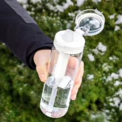 Wessper Wasserfilterflasche, Trinkflasche Aus Borosilikat Glas 680 Ml, Bpa Frei Wasserflasche Mit Filter Für Kohlensäurehaltige Getränke | Filterflasche Outdoor, Aktivkohle Filter Strohhalm- Minze + 3 -Günstiges Brat Lust Geschäft 19740ea7a65915175c69873bea619cc3