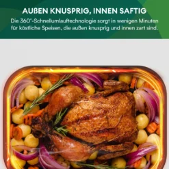CHEFREE AFW01 Heißluftfritteuse, Mit Visuelles Fensterdesign, Kompaktfriteusen Mit 5L Fassungsvermögen Und 6 Voreingestellte Progra -Günstiges Brat Lust Geschäft 1984ae42b4b5ae4930707e068386d260