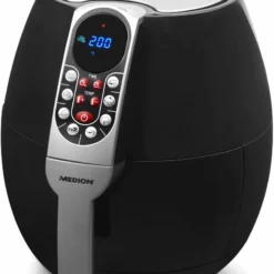 MEDION Heißluftfritteuse, Ca. 1500 Watt, Digitales Bedienfeld, Nutzinhalt Gesamt 4 Liter, Ölfreies Frittieren, 30 Min Timer, Überhitzungsschutz, MD17320 Schwarz -Günstiges Brat Lust Geschäft 1b3d4732bcb3c82ee4fa7d72a3bac2e0