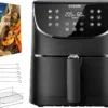 Cosori Premium 5,5-Liter Heißluftfritteuse Mit Spießgestell, Schwarz -Günstiges Brat Lust Geschäft 1b3dc63f60b59d46f76a4e4771fd74cf