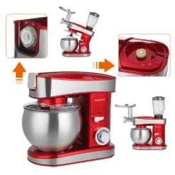 SOKANY 3in1 Küchenmaschine 1200W Edelstahlschüssel Teigmaschin 1.5L Saftpresse 6-stufige Gescheindigkeit Mixer Standmixer Knetmaschine Fleischwolf Wurstmaschine - Rot 16 SOKANY 3in1 Küchenmaschine 1200W Edelstahlschüssel Teigmaschin 1.5L Saftpresse 6-stufige Gescheindigkeit Mixer Standmixer Knetmaschine Fleischwolf Wurstmaschine - Rot -Günstiges Brat Lust Geschäft 1c80d4da660818cf83518a1d460661a3