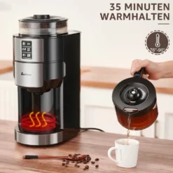 Kompakte Kaffeemaschinen Mit Mahlwerk Filterkaffeemaschine Kaffeemaschine Mit Mühle Für Bohnenkaffee Und Kaffeepulver 2/4/6 Tassen, Schwarz -Günstiges Brat Lust Geschäft 1dec6363e148ac8ad47aabe9736220b7