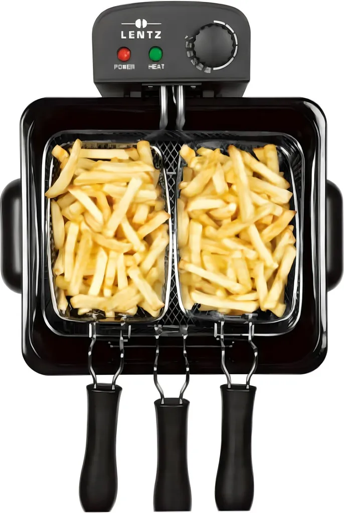 Lentz 5 Liter Edelstahl Kaltzonen-Fritteuse Mit Deckel Inkl. Fritierkorb 2000 Watt Friteuse 6 Lentz 5 Liter Edelstahl Kaltzonen-Fritteuse Mit Deckel Inkl. Fritierkorb 2000 Watt Friteuse – Bild 4