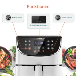 Cosori Premium 5,5-Liter Heißluftfritteuse Mit Spießgestell, Schwarz -Günstiges Brat Lust Geschäft 1ea34a746a22a923389a5815ef7676cd