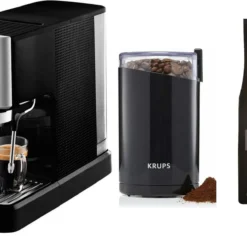 Krups Espressomaschine Calvi Steam&Pump XP344010 + Kaffeemühle + 1kg Best Crema Kaffeebohnen