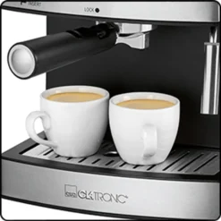 Clatronic ES 3643 Espresso- Und Cappuccino-Automat, 15 Bar Pumpdruck, Tassenvorwärmfunktion, Mit Aufschäum- Und Heißwasserfunktion -Günstiges Brat Lust Geschäft 1f1475e93c387df5d03b7af67fade9bb