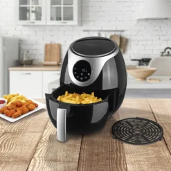 MAXXMEE Heißluft-Fritteuse Digital - 3 Liter Fassungsvermögen - Schwarz/silber -Günstiges Brat Lust Geschäft 1f4187b30d517958bb3b715498a310bc