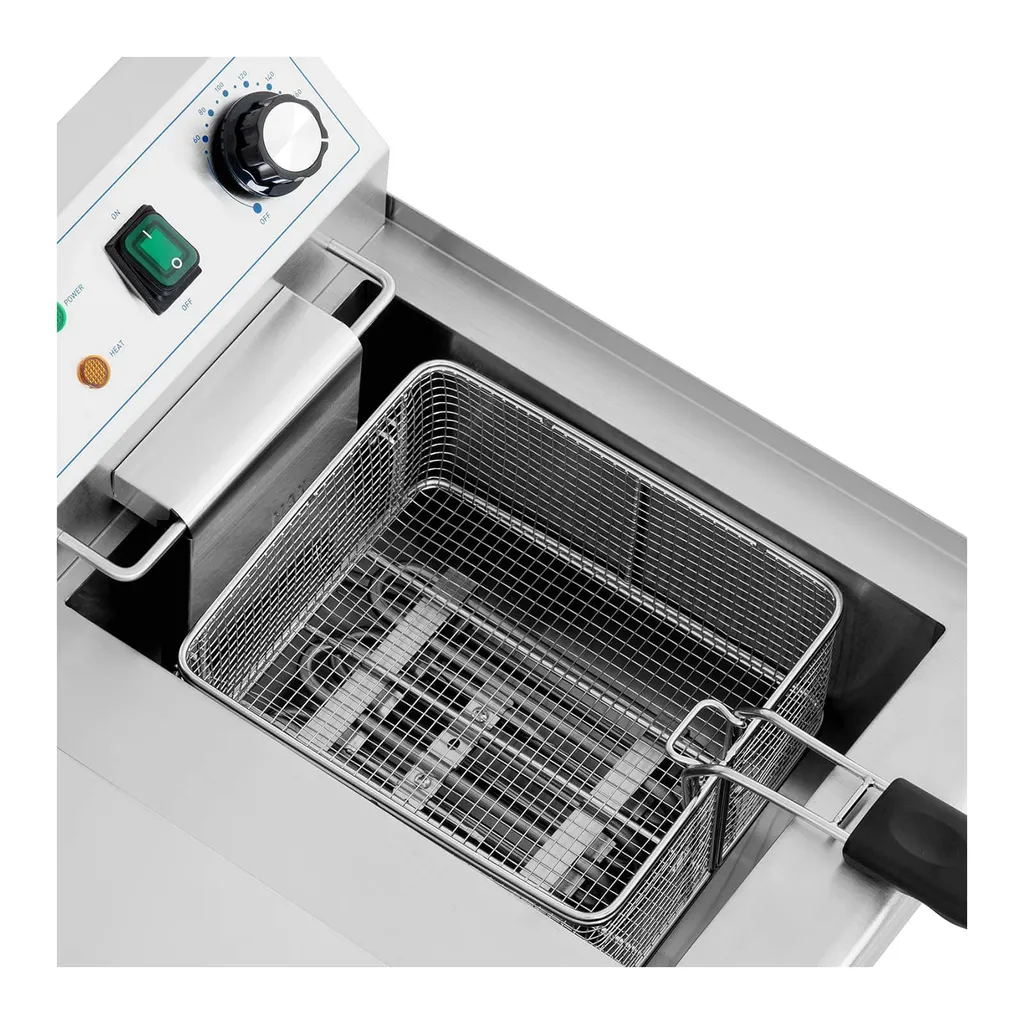 Friteuse Edelstahl Doppel Fritteuse Fritöse Elektro 2 X 11 L Gastronomie 6000 W 7 Friteuse Edelstahl Doppel Fritteuse Fritöse Elektro 2 X 11 L Gastronomie 6000 W – Bild 5