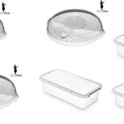 MIKROWELLENTELLER Mit Haube 3-Speisefächern Teller Für Mikrowellen Ø23cm Deckel 3er Set AKTION * + 3 Behälter 1150ml Nano, Menüteller , Einfrieren, Auftauen