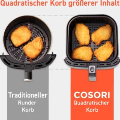 Cosori Premium 5,5-Liter Heißluftfritteuse, Grau -Günstiges Brat Lust Geschäft 26f39e3973380208260ffc7b565adcbb