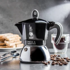 Bialetti MOKA 4TZ Induction Nera -Günstiges Brat Lust Geschäft 279e790ac3e15eb3216e145afde48346