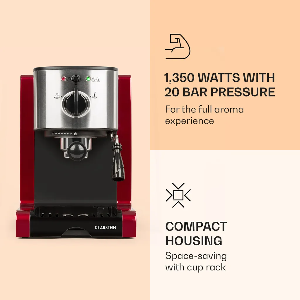 Passionata 20 Espressomaschine 20 Bar 6 Tassen 1,25 Liter Milchschaum 5 Passionata 20 Espressomaschine 20 Bar 6 Tassen 1,25 Liter Milchschaum – Bild 3