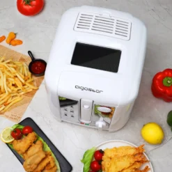 Aigostar Weiße Haushaltsfritteuse, 1650 Watt, 2,5L, Mit Sichtfenster, Temperaturregelung, BPA-frei -Günstiges Brat Lust Geschäft 2e0e36cf7310f56d54c6a335013c1bd6