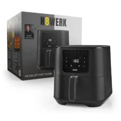 N8WERK Heißluft-Fritteuse In Der Midnight Edition Fritteuse Heißluft Fritteuse Airfryer Pommes 5L Ofen XL Digital Touch Display -Günstiges Brat Lust Geschäft 301d28cdc2f9ab94c3f6ac8e90d3112e