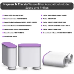 Haysen & Clarvis 8er Pack AquaClear Wasserfilter Für Saeco Und Philips Kaffeevollautomat AquaClean CA6903/10 CA6903/22 CA6903 Kalkfilter, WES040 -Günstiges Brat Lust Geschäft 313a897750f6fcb07ad9c4e35c27eaa2 1