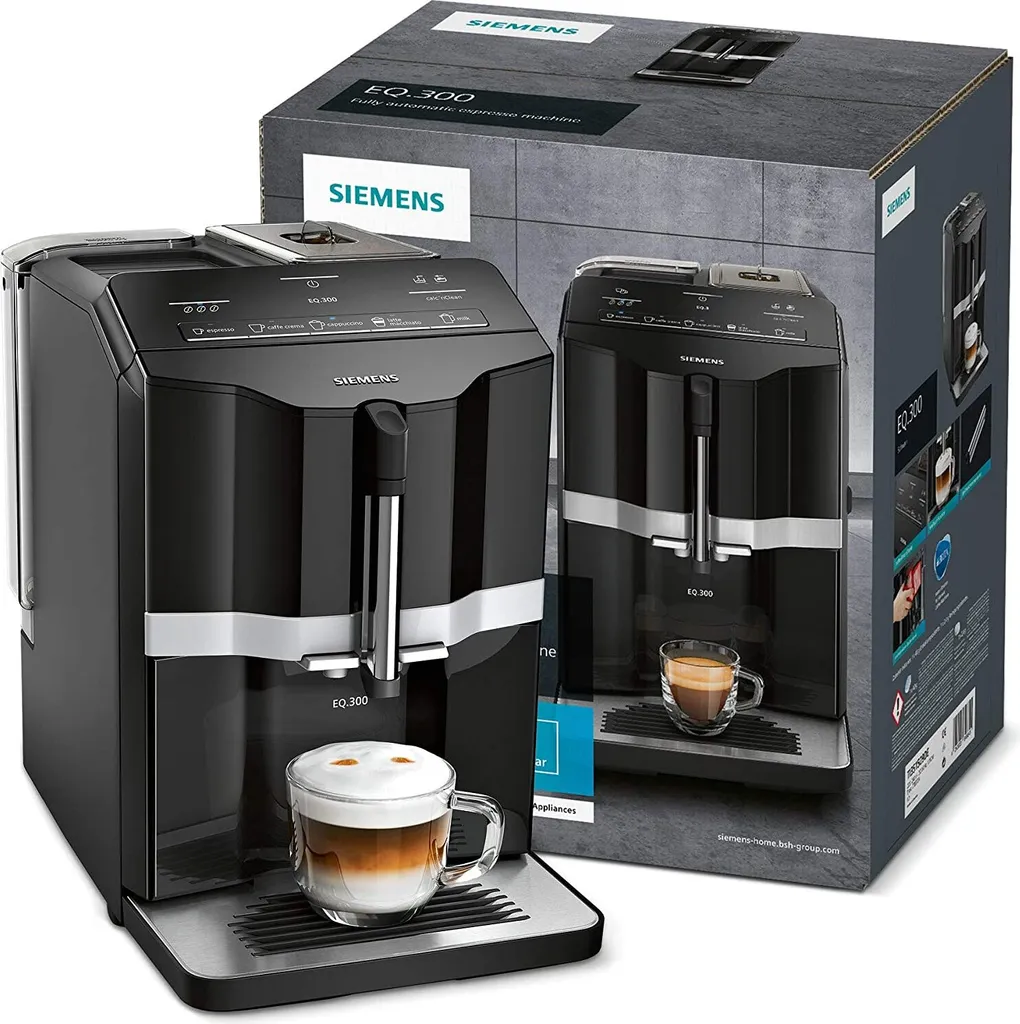 Siemens EQ.300 Kaffeevollautomat TI351509DE, Kompakte Größe, Einfache Bedienung, 1.300 Watt, Schwarz 4 Siemens EQ.300 Kaffeevollautomat TI351509DE, Kompakte Größe, Einfache Bedienung, 1.300 Watt, Schwarz – Bild 2