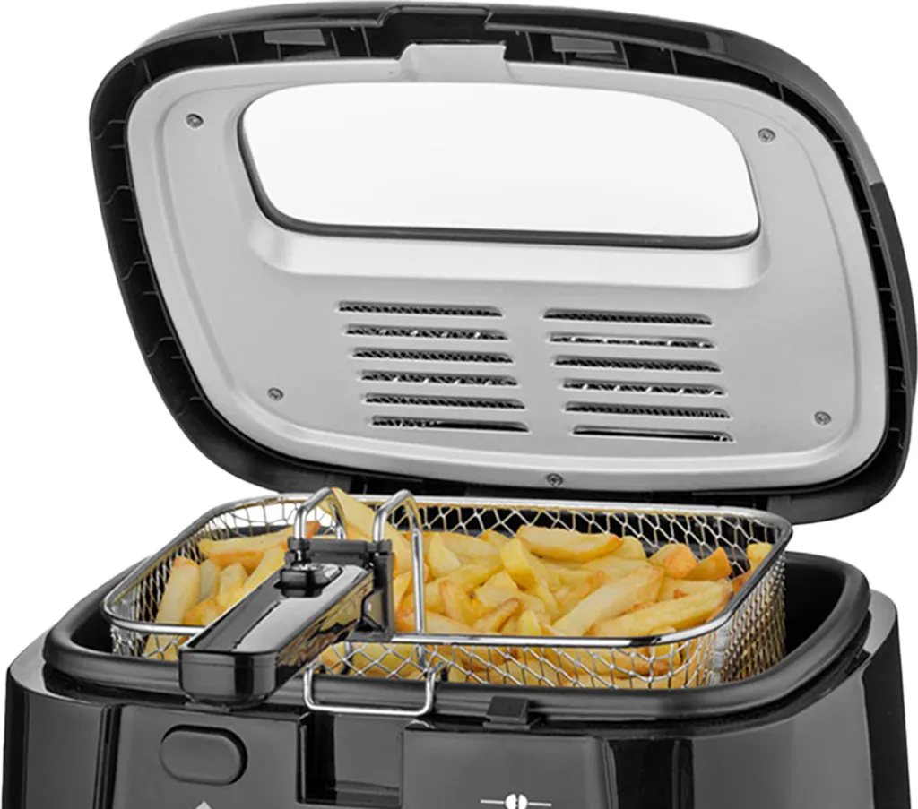 Kunststoff-Fritteuse 2,5 L,1800 Watt, Stufenlos Regelbares Thermostat, Schwarz 8 Kunststoff-Fritteuse 2,5 L,1800 Watt, Stufenlos Regelbares Thermostat, Schwarz – Bild 6