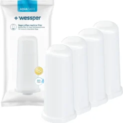 Wessper 4 Stück Wasserfilter Für Sage Kaffeemaschinen | Barista Zubehör Ersatz Für Sage Claro Swiss, Sage Barista Express Pro SES008, SES875,BES920, SES980, SES990, BES811, SES878, SES880, SES811