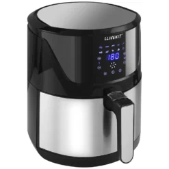 LLIVEKIT WAF0017DE Heißluftfritteuse Luftfritteuse Airfryer Heißluftfritöse Korb 10 Programmen Ohne Öl 5L 1400W 80-200℃ Schwarz -Günstiges Brat Lust Geschäft 387af01dd2a7e1888124dca50ea9a73c