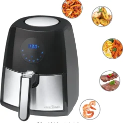 ProfiCook Heißluft-Fritteuse PC-FR 1147, Öl- Und Fettfrei, 7 Frittierprogramme + Variables Zeitprogramm, 2, 5 Liter, LED-Display, 1500 Watt -Günstiges Brat Lust Geschäft 3baab6a34aa35392e7cff0c82608d03a