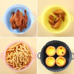 2 Stück Air Fryer Silikon Topf Wiederverwendbar Ersatzeinlagen Korb Backofen Pad Hitzebeständige Backblech Fried Pizza Heißluftfritteuse Matte Blau 18,5*21*4cm -Günstiges Brat Lust Geschäft 3c8f4a5f3f2732a45399c56da366a1d1