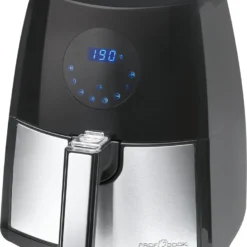 ProfiCook Heißluft-Fritteuse PC-FR 1147, Öl- Und Fettfrei, 7 Frittierprogramme + Variables Zeitprogramm, 2, 5 Liter, LED-Display, 1500 Watt