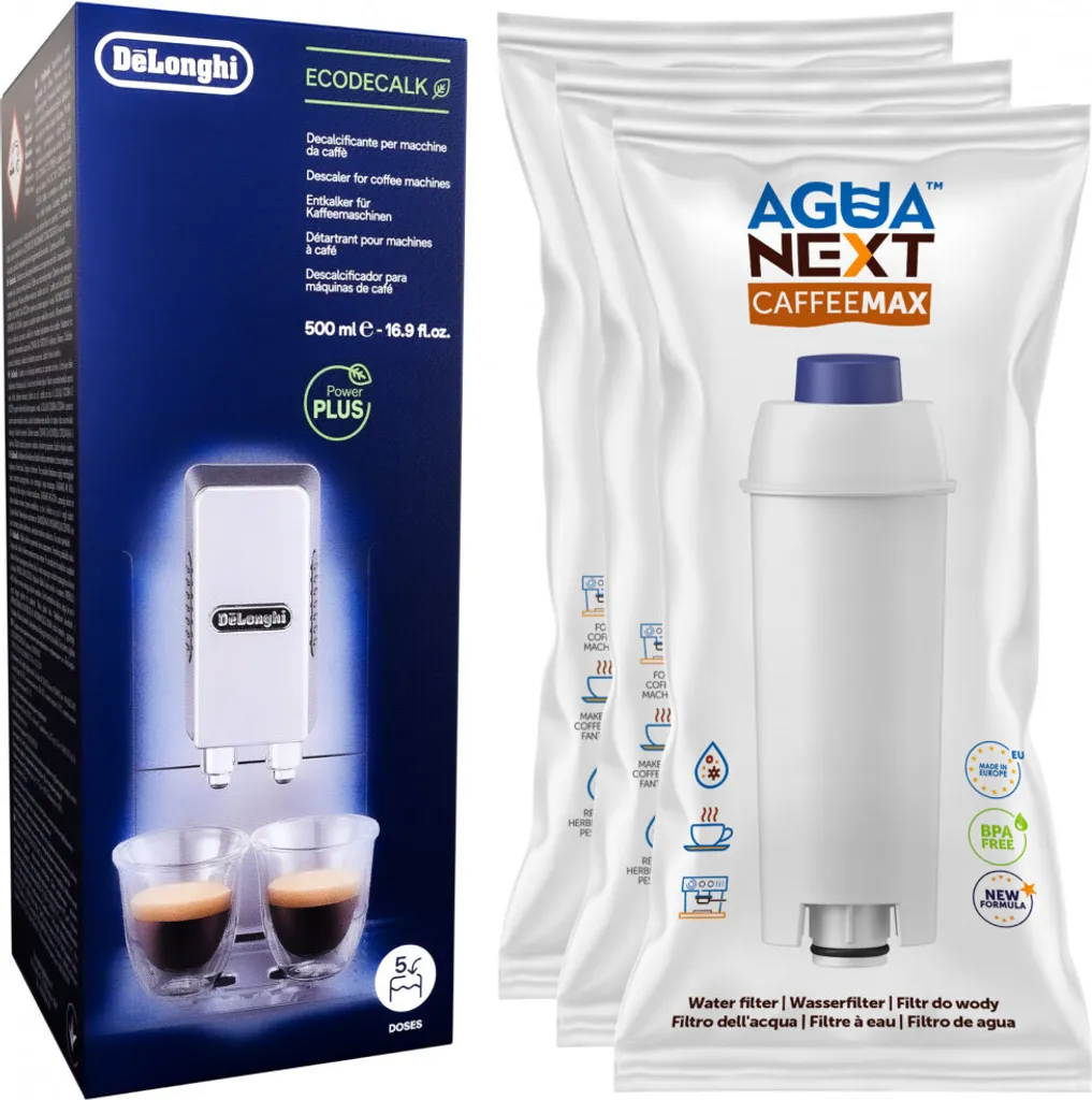3x Ersatzt-Wasserfilter + Delonghi 500ml EcoDecalk Entkalk Von Wesper Kompatible Mit DeLonghi ECAM 45.366.B 4 3x Ersatzt-Wasserfilter + Delonghi 500ml EcoDecalk Entkalk Von Wesper Kompatible Mit DeLonghi ECAM 45.366.B – Bild 2