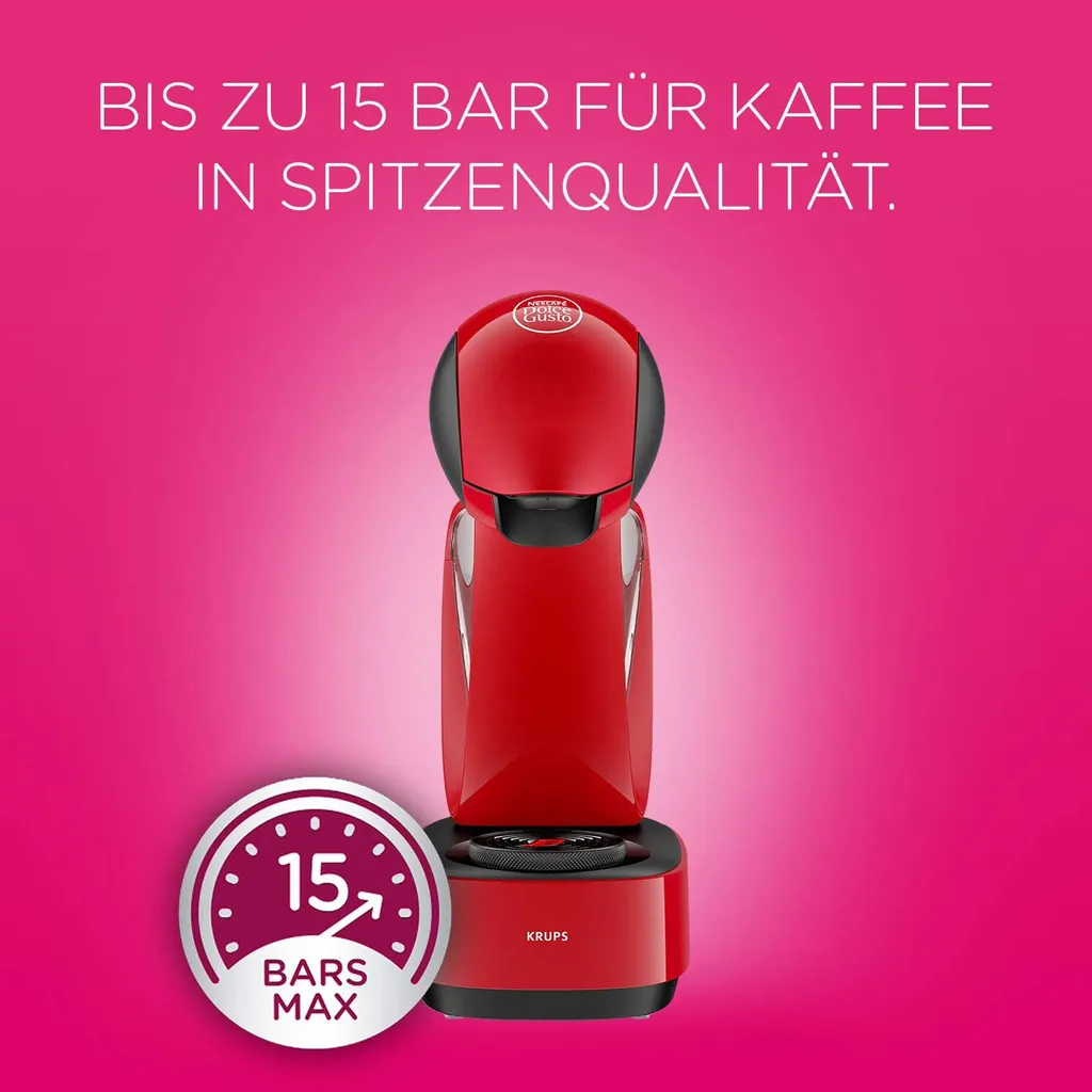 Krups Espressomaschine NESCAFÉ® DOLCE GUSTO® Infinissima KP1708, Rot 8 Krups Espressomaschine NESCAFÉ® DOLCE GUSTO® Infinissima KP1708, Rot – Bild 6