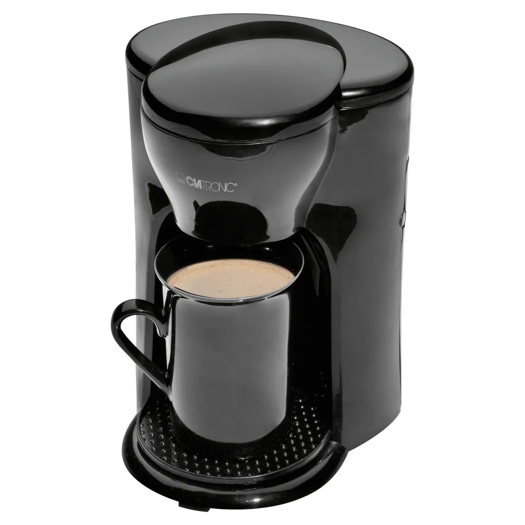Clatronic KA 3356 1 Tassen-Kaffeeautomat, Platzsparendes Design (ideal Für Unterwegs), Automatische Abschaltung, Inkl. Keramiktasse, Schwarz 3 Clatronic KA 3356 1 Tassen-Kaffeeautomat, Platzsparendes Design (ideal Für Unterwegs), Automatische Abschaltung, Inkl. Keramiktasse, Schwarz