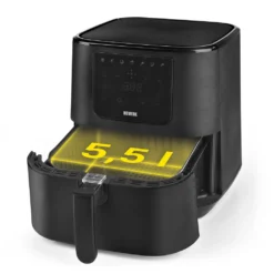 N8WERK Heißluft-Fritteuse In Der Midnight Edition Fritteuse Heißluft Fritteuse Airfryer Pommes 5L Ofen XL Digital Touch Display -Günstiges Brat Lust Geschäft 49d6a7696f0d23ed42085d8057e418ea