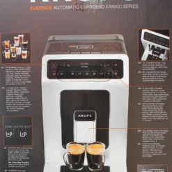 Krups EA891D Evidence Kaffeevollautomat - 2,3L, OLED-Bedienfeld Mit Touchcreen, Edelstahl-Kegelmahlwerk 1450W, Metall -Günstiges Brat Lust Geschäft 4bc3b6cd1f7a795f518bfd0f07a268d6