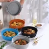 7.5'' Zusammenklappbarer Heißluftfritteusen-Silikontopf Grau Silikon Backkorb Kompaktfriteusen -Günstiges Brat Lust Geschäft 4bcfe37642f3526cc8472ef52b70fa9a