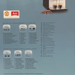 Melitta EspressoLine E950-213 Kaffeevollautomat, Silber/Schwarz -Günstiges Brat Lust Geschäft 4c41d485b302e6c009fc9795551dc66d