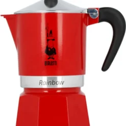 Bialetti Rainbow, Italienische Espresso-Kaffeemaschine, Aluminium, 3 Tassen, Rot -Günstiges Brat Lust Geschäft 4d2a38199c8697e5c2925b4a4ac8aafd
