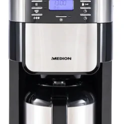 MEDION Kaffeemaschine Mit Mahlwerk Und Thermoskanne (Timer, 1 Liter, 900 Watt, Kaffeebohnenmahlwerk, 8 Mahlstufen, LED Display, Tropf Stopp, Isolierkanne, MD19777) -Günstiges Brat Lust Geschäft 4e2b4ed3ef3933557fdfc61b2d1b5e24