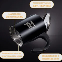 Thiru Espressokocher Induktion L Premium Mokkakanne Aus Edelstahl Inkl. Toolset (Schwarz, 6 Tassen (300ml)) -Günstiges Brat Lust Geschäft 4e5b3f497309ca53487c698aadf5a8a9