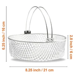 Luftfritteusenkorb Mit Griff | Korb Aus Edelstahl 304 Für Heißluftfritteuse | Dampfkorb | Air Fry Crisper Korb | Air Fryer Zubehör -Günstiges Brat Lust Geschäft 4eff8e4bf4dfab6fe8d2c27afb34a4f6
